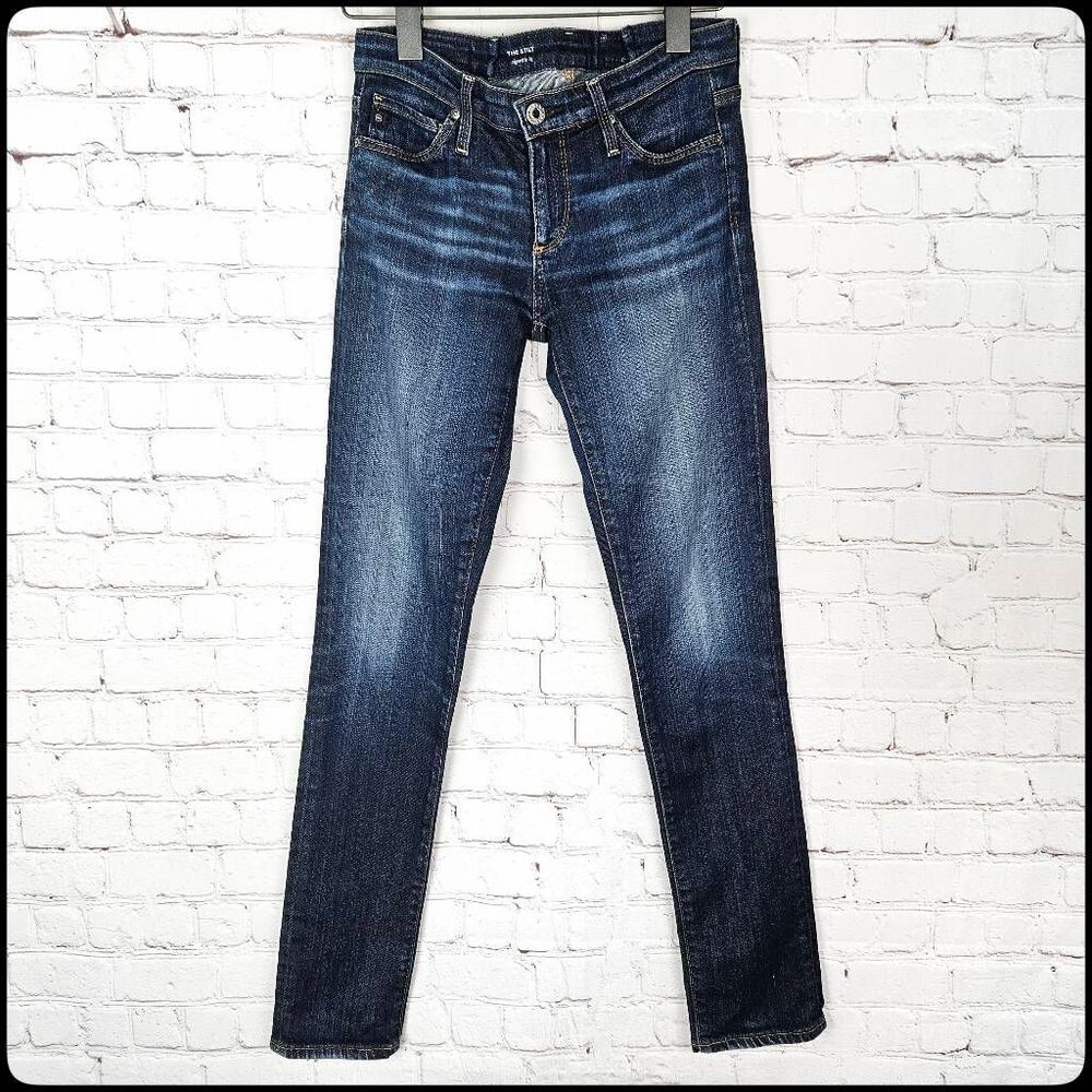 Adriano Goldschmied AG Women's The Stilt Low Rise Deep Wash Cigarette Jeans 25R